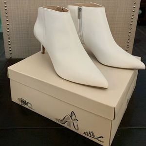 NIB-White Ankle Boots Size 8